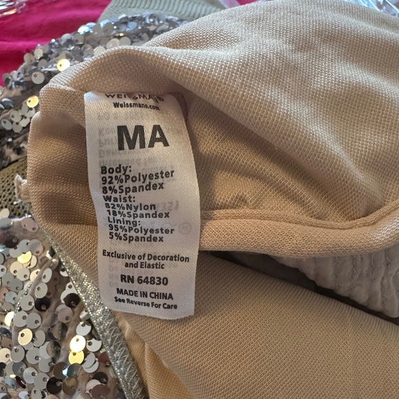 Weissman Showtime Costume Silver Medium Adult - Picture 7 of 8